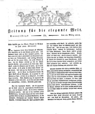 Zeitung für die elegante Welt Donnerstag 13. März 1823