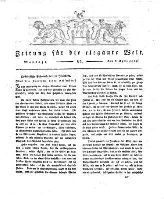 Zeitung für die elegante Welt Montag 7. April 1823