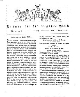 Zeitung für die elegante Welt Montag 14. April 1823