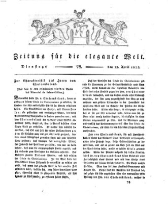 Zeitung für die elegante Welt Dienstag 22. April 1823