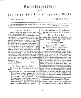 Zeitung für die elegante Welt Dienstag 22. April 1823