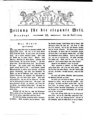 Zeitung für die elegante Welt Dienstag 29. April 1823