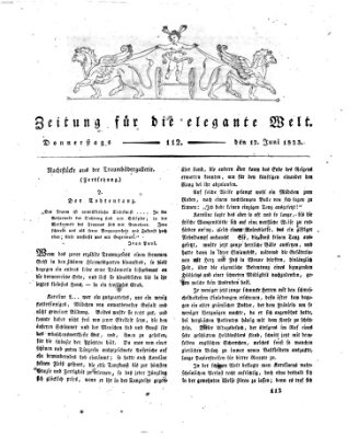 Zeitung für die elegante Welt Donnerstag 12. Juni 1823