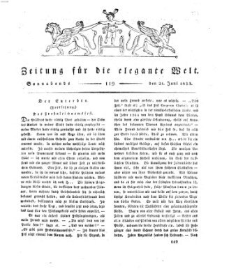 Zeitung für die elegante Welt Samstag 21. Juni 1823