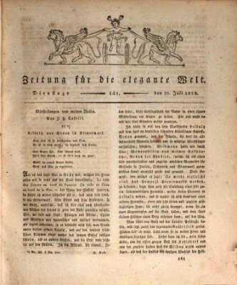 Zeitung für die elegante Welt Dienstag 22. Juli 1823