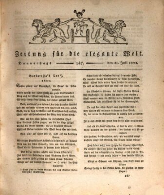 Zeitung für die elegante Welt Donnerstag 31. Juli 1823