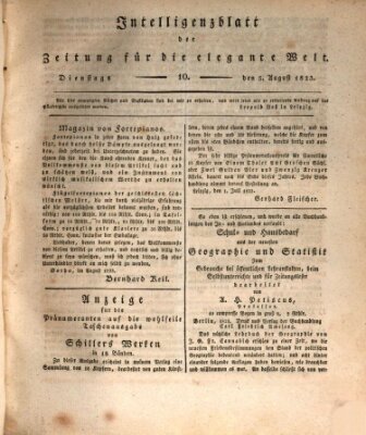 Zeitung für die elegante Welt Dienstag 5. August 1823