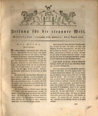 Zeitung für die elegante Welt Samstag 9. August 1823