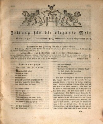 Zeitung für die elegante Welt Montag 1. September 1823