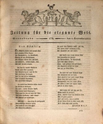 Zeitung für die elegante Welt Samstag 6. September 1823