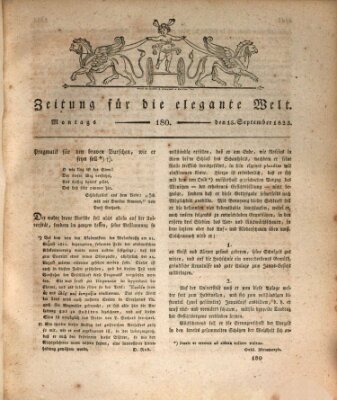 Zeitung für die elegante Welt Montag 15. September 1823