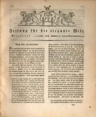 Zeitung für die elegante Welt Samstag 20. September 1823