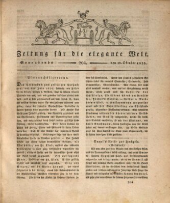 Zeitung für die elegante Welt Samstag 18. Oktober 1823