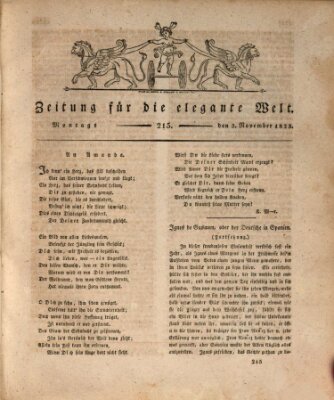 Zeitung für die elegante Welt Montag 3. November 1823