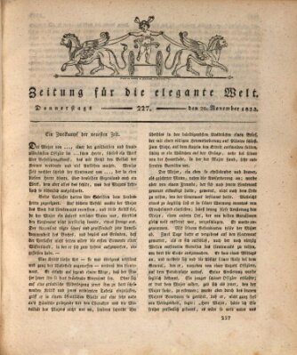 Zeitung für die elegante Welt Donnerstag 20. November 1823