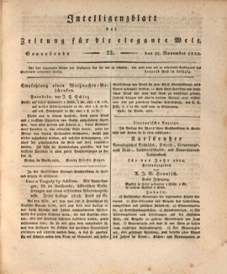 Zeitung für die elegante Welt Samstag 22. November 1823