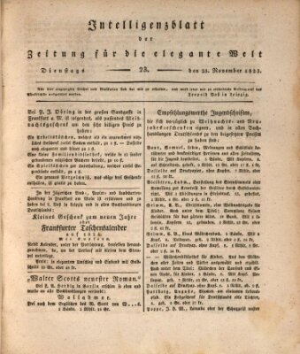 Zeitung für die elegante Welt Dienstag 25. November 1823