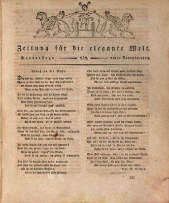 Zeitung für die elegante Welt Donnerstag 27. November 1823