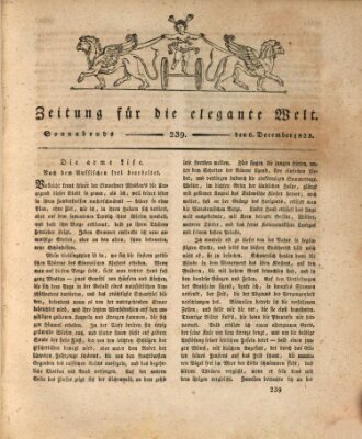 Zeitung für die elegante Welt Samstag 6. Dezember 1823