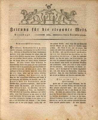 Zeitung für die elegante Welt Dienstag 9. Dezember 1823