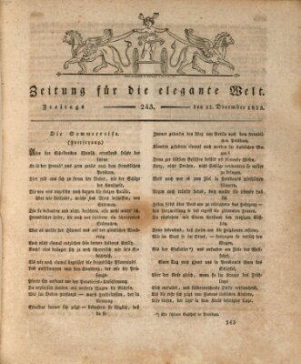 Zeitung für die elegante Welt Freitag 12. Dezember 1823