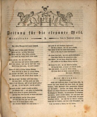 Zeitung für die elegante Welt Samstag 3. Januar 1824