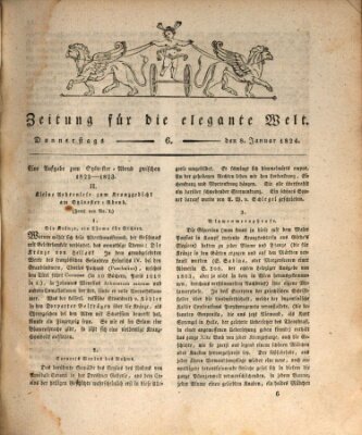 Zeitung für die elegante Welt Donnerstag 8. Januar 1824