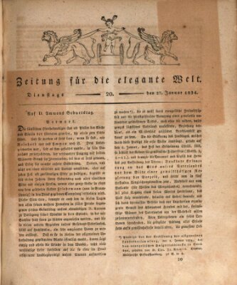 Zeitung für die elegante Welt Dienstag 27. Januar 1824