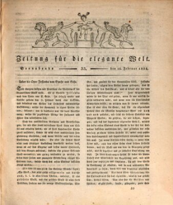 Zeitung für die elegante Welt Samstag 14. Februar 1824