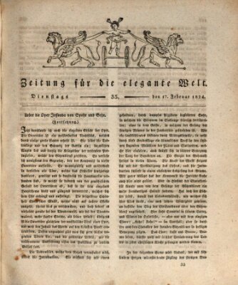 Zeitung für die elegante Welt Dienstag 17. Februar 1824