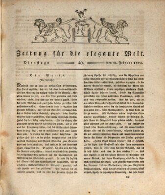 Zeitung für die elegante Welt Dienstag 24. Februar 1824