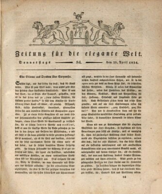 Zeitung für die elegante Welt Donnerstag 29. April 1824