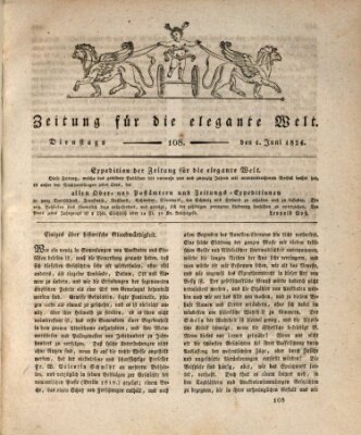 Zeitung für die elegante Welt Dienstag 1. Juni 1824