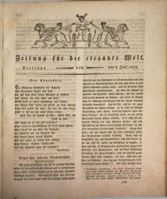 Zeitung für die elegante Welt Freitag 4. Juni 1824