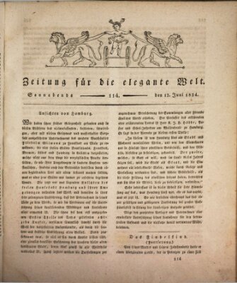 Zeitung für die elegante Welt Samstag 12. Juni 1824