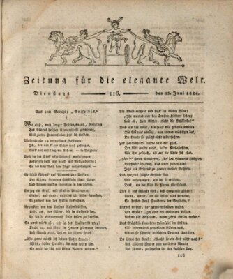 Zeitung für die elegante Welt Dienstag 15. Juni 1824