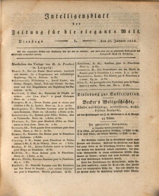 Zeitung für die elegante Welt Dienstag 27. Januar 1824