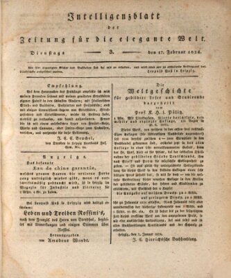 Zeitung für die elegante Welt Dienstag 17. Februar 1824