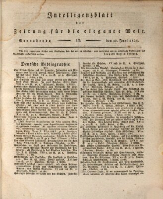 Zeitung für die elegante Welt Samstag 19. Juni 1824