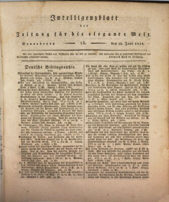 Zeitung für die elegante Welt Samstag 26. Juni 1824