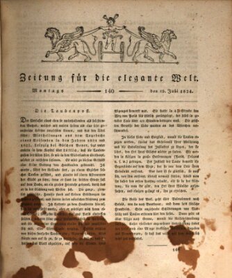 Zeitung für die elegante Welt Montag 19. Juli 1824