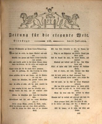 Zeitung für die elegante Welt Dienstag 27. Juli 1824