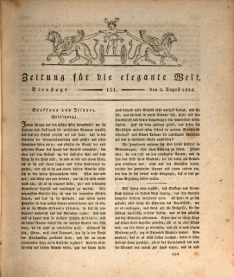 Zeitung für die elegante Welt Dienstag 3. August 1824