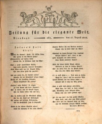 Zeitung für die elegante Welt Dienstag 17. August 1824