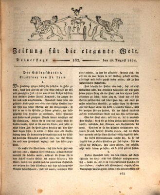 Zeitung für die elegante Welt Donnerstag 19. August 1824