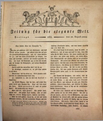 Zeitung für die elegante Welt Freitag 20. August 1824