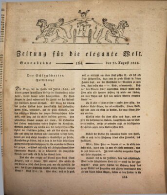 Zeitung für die elegante Welt Samstag 21. August 1824