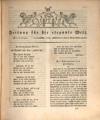 Zeitung für die elegante Welt Freitag 3. September 1824