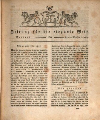 Zeitung für die elegante Welt Montag 13. September 1824