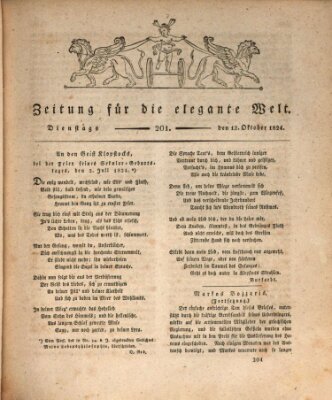 Zeitung für die elegante Welt Dienstag 12. Oktober 1824